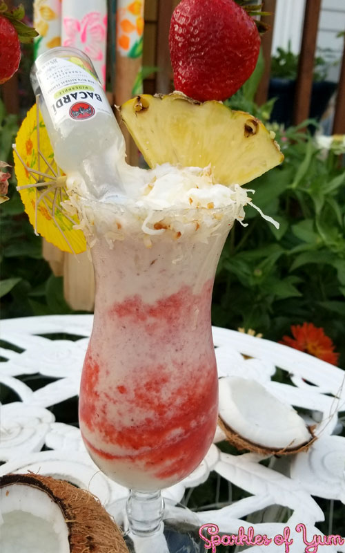 Step up your pina colada game with this Lava Colada Boozy Shake recipe. A twist on the famous Lava Flow from Hawaii, transformed into a milkshake!