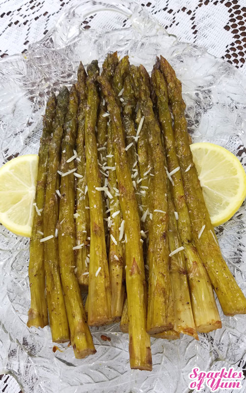 This Oven Roasted Asparagus recipe may just be the perfect healthy side dish. Super tender, simple, and delicious! 