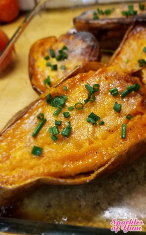 With this easy no fuss method, we'll definitely be putting these Baked Sweet Potato Halves into our meal plan more often.