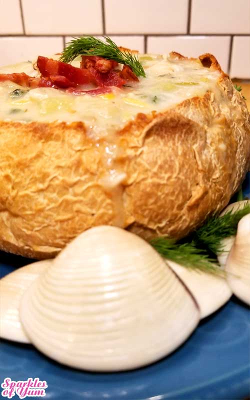 This is one wicked good New England Clam Chowder. It is bursting with comfort and flavor! In honor of National Clam Chowder Day on Feb. 25, this delicious dish and clam-tastic recipe will make you shout loudah for chowdah!