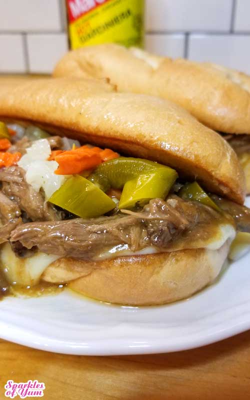 Slathered with luscious garlic butter, ooey-gooey provolone cheese, a bit of tang from the giardiniera, and the rich flavors of the roast beef. THIS Italian Roast Beef Sandwich is one of my all time favorite sandwiches!