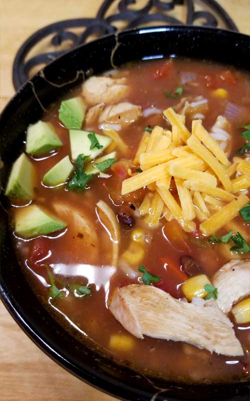 Skinny Chicken Fajita Soup Recipe - Yum! This Skinny Chicken Fajita Soup is so good I could make a habit of making this weekly. There is so much flavor you won't believe that it's so good for you!