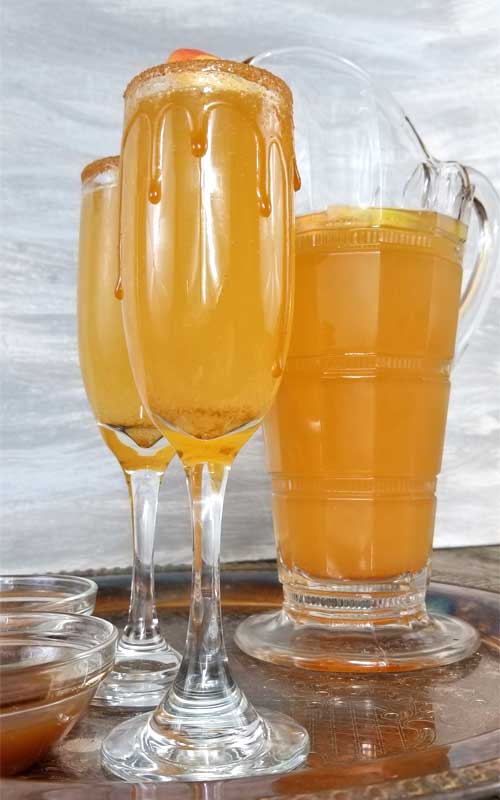 Whatever get-together you have planned for this fall, from birthdays, to book clubs, to Thanksgiving morning, this Caramel Apple Cider Mimosa will bring all the flavors of fall together for the perfect celebration!