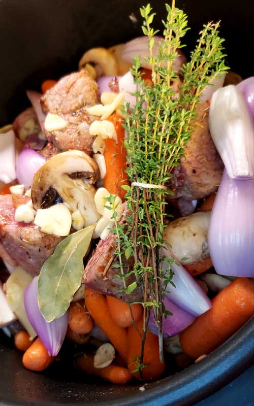 No knife needed, spoon tender, and so much flavor. You can't go wrong with this Instant Pot Beef Bourguignon, and it's EASY.