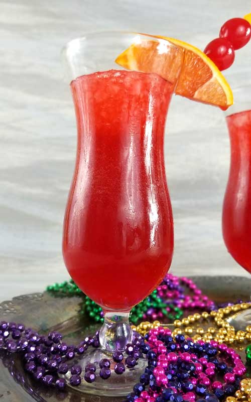 One of my all time favorite drinks, and it doesn't have to be Mardi Gras, is a good Classic Hurricane Cocktail. They're so pretty and taste so good we like to mix up a pitcher for BBQ season sometimes too.