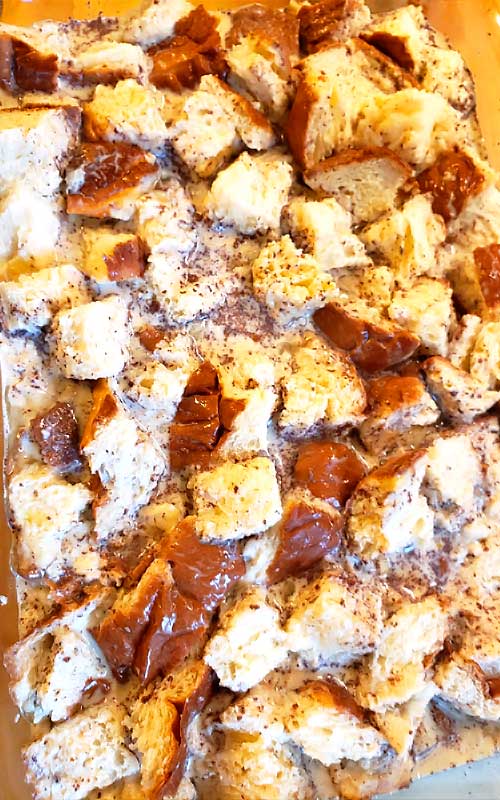 Perfect for a fall breakfast or a busy holiday morning. This Caramel Apple French Toast Casserole comes in handy when you have overnight guests, because you can easily toss it together the night before and feed a hungry crowd in no time.