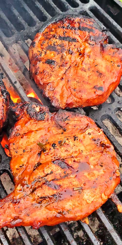 These Korean BBQ Pork Chops are packed with with a little sweet, a little heat, and a lot of juicy. A ton of smoky flavor and super tender. These are among some of the best pork chops we have ever ate, and they are so easy.