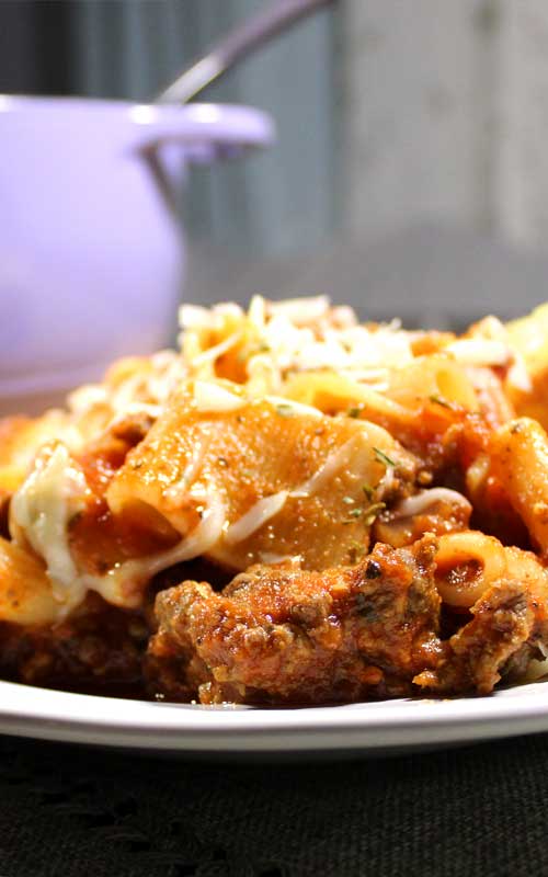 This homemade Italian Pasta and Marinara Meat Sauce will make you feel like you're pulling up a chair with generations of the great little old Italian ladies.